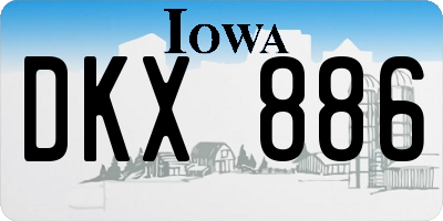 IA license plate DKX886