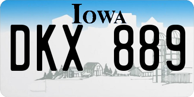 IA license plate DKX889