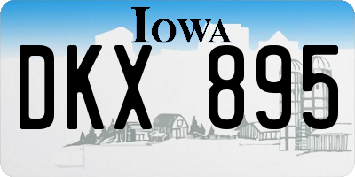 IA license plate DKX895