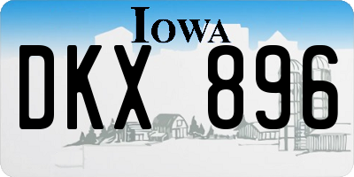 IA license plate DKX896