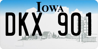 IA license plate DKX901