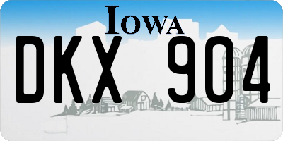 IA license plate DKX904