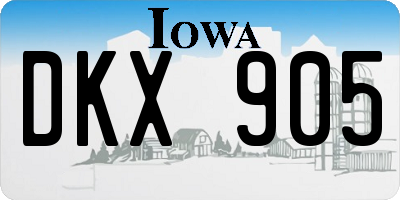 IA license plate DKX905
