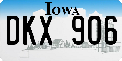 IA license plate DKX906
