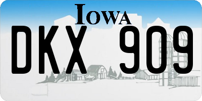 IA license plate DKX909