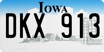 IA license plate DKX913