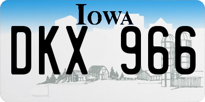 IA license plate DKX966