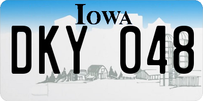 IA license plate DKY048
