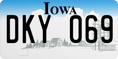 IA license plate DKY069
