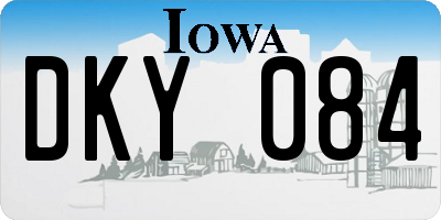 IA license plate DKY084