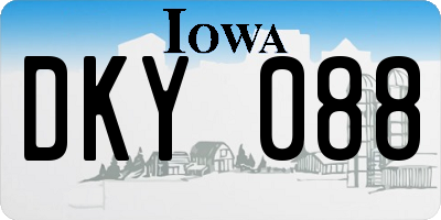 IA license plate DKY088