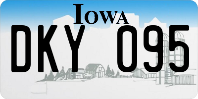 IA license plate DKY095