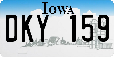 IA license plate DKY159