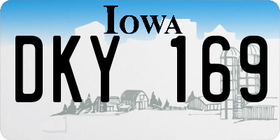 IA license plate DKY169