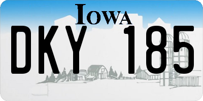 IA license plate DKY185