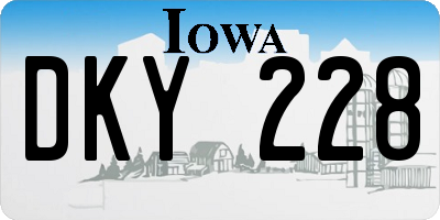 IA license plate DKY228