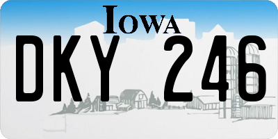 IA license plate DKY246