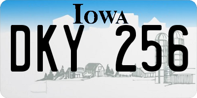 IA license plate DKY256