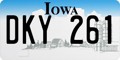 IA license plate DKY261