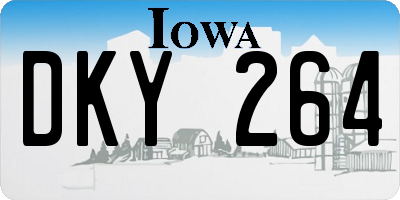 IA license plate DKY264