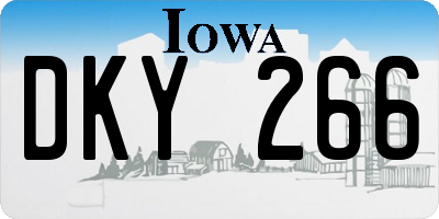 IA license plate DKY266
