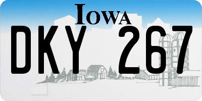 IA license plate DKY267