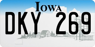 IA license plate DKY269