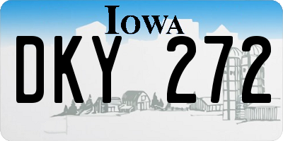 IA license plate DKY272