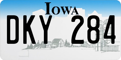 IA license plate DKY284