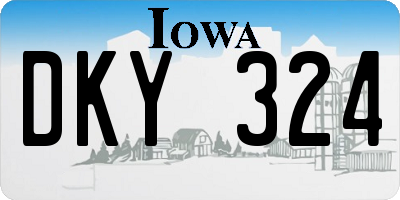IA license plate DKY324