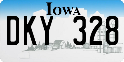 IA license plate DKY328