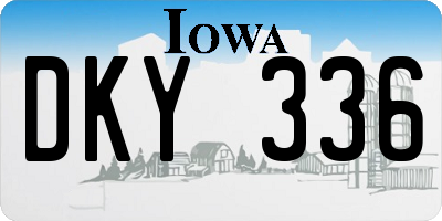 IA license plate DKY336