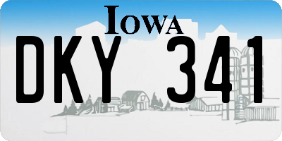 IA license plate DKY341