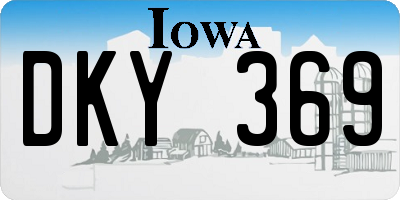 IA license plate DKY369