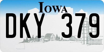 IA license plate DKY379