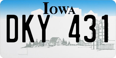 IA license plate DKY431