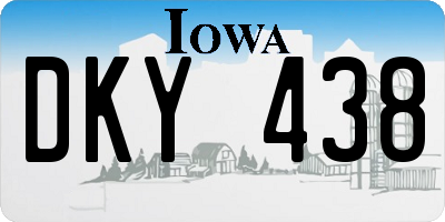 IA license plate DKY438
