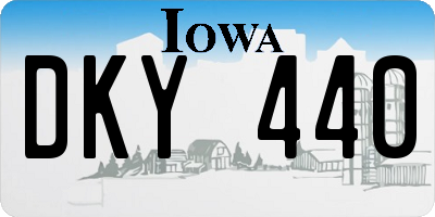 IA license plate DKY440