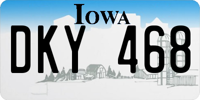 IA license plate DKY468
