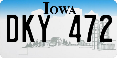 IA license plate DKY472
