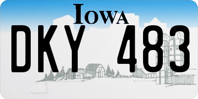IA license plate DKY483