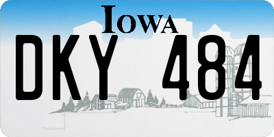 IA license plate DKY484