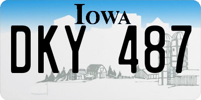 IA license plate DKY487