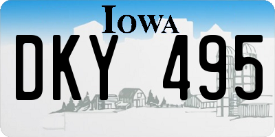IA license plate DKY495