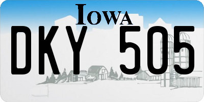 IA license plate DKY505