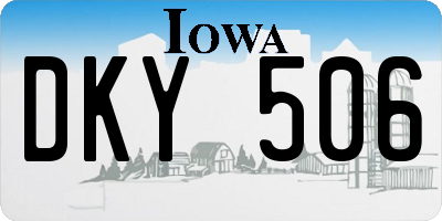 IA license plate DKY506