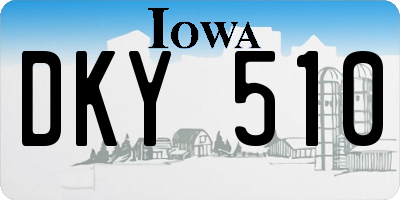 IA license plate DKY510