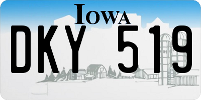 IA license plate DKY519