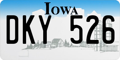 IA license plate DKY526