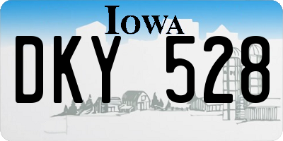 IA license plate DKY528